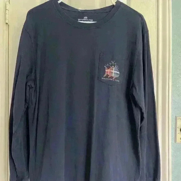 Southern Tide Long Sleeve Holiday Shirt size Large - Picture 1 of 4